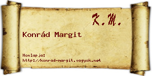 Konrád Margit névjegykártya
